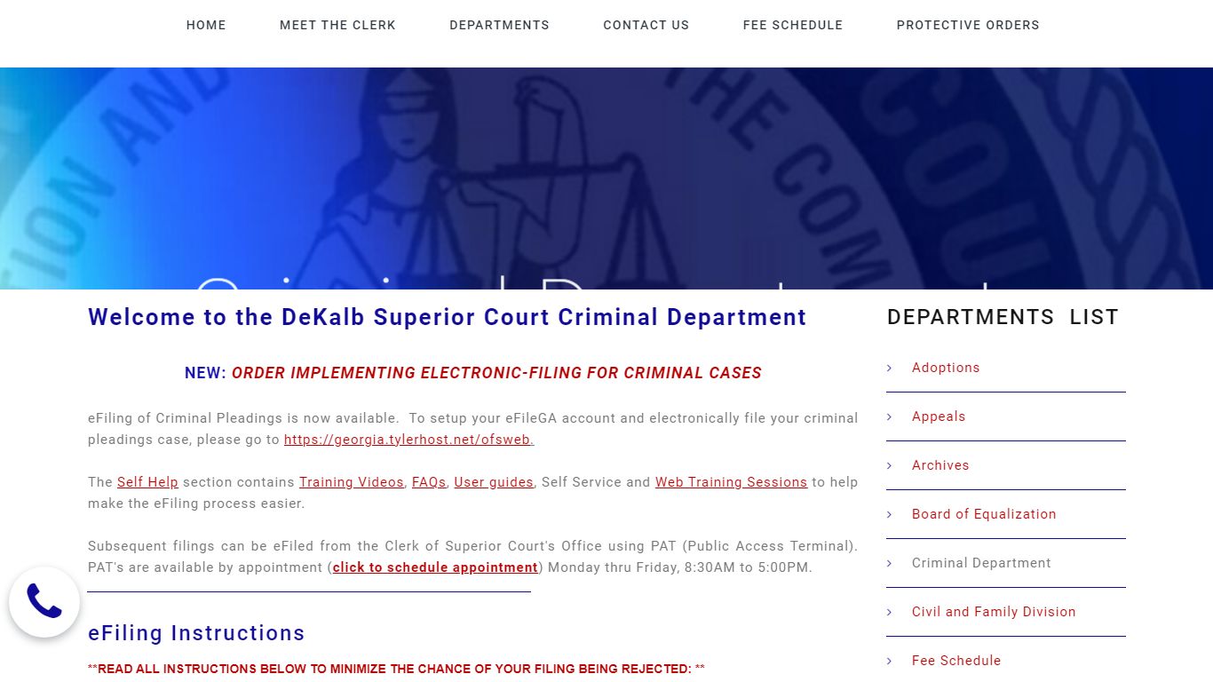 Criminal Department | DeKalb County Clerk of Superior Court